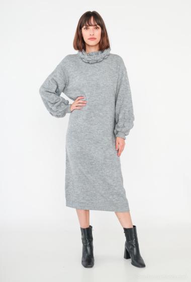 Grossiste Mooya - Robe pull longue à col rouler