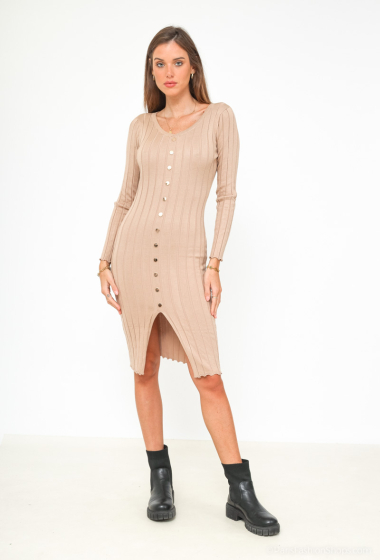 Wholesaler Mooya - Long sweater dress with gold details