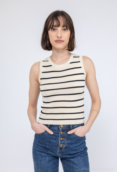 Wholesaler Mooya - Short striped knit top