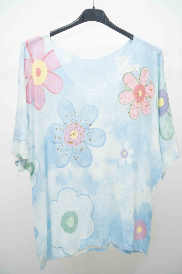 Wholesaler Mooya - Fine knit top with print