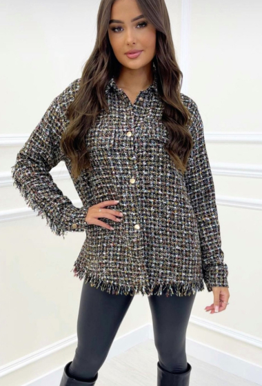 Wholesaler Mooya - oversized glittery tweed jacket