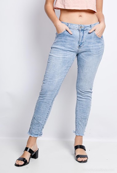 Wholesaler Mozzaar  Forever - Jeans with embroidery