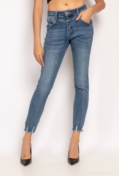 Großhändler Mozzaar  Forever - Skinny jeans with raw edges
