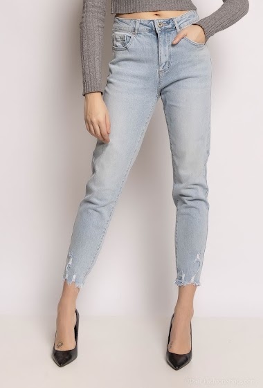 Wholesaler Mozzaar  Forever - Worn-out skinny jeans with raw edges
