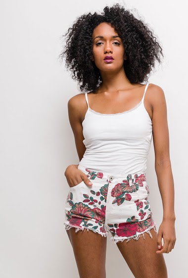 Wholesaler Mozzaar  Forever - Shorts with printed flowers