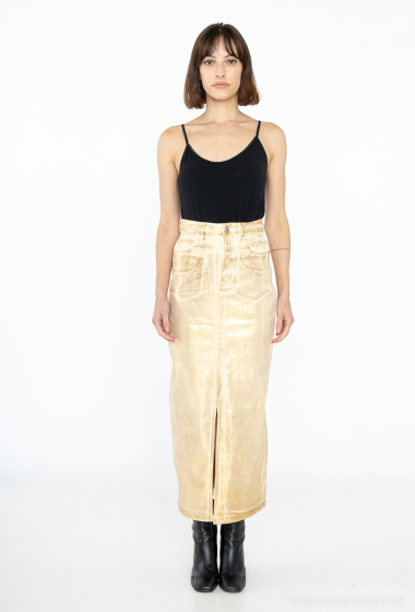 Wholesaler MOZZAAR FOREVER - Gold denim skirt