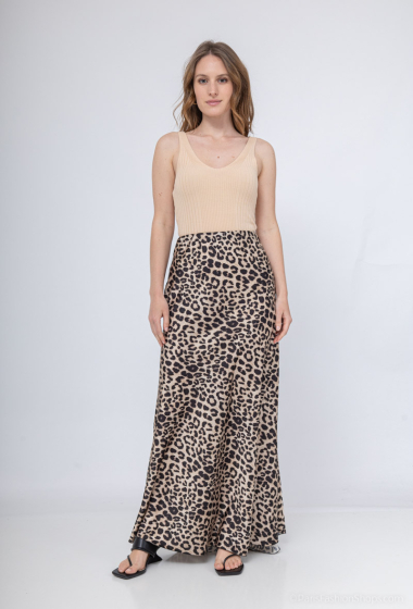 Wholesaler MOZZAAR FOREVER - Long skirt 105cm, leopard print