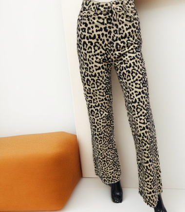 Grossiste MOZZAAR FOREVER - Pantalon jean imprimé leopard