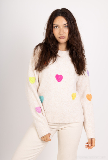 Mayorista MOZZAAR FOREVER - Jersey con corazoncito, toque mohair