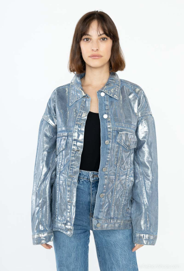 Wholesaler MOZZAAR FOREVER - Oversized denim jacket Silver
