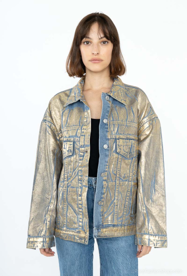 Wholesaler MOZZAAR FOREVER - Gold oversized denim jacket