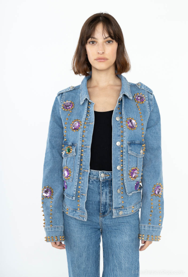 Wholesaler MOZZAAR FOREVER - precious stone jeans jacket, studs