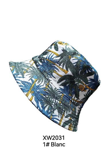 Wholesaler M&P Accessoires - Unisex reversible bucket hat with palm print
