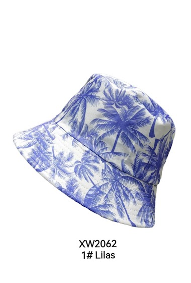 Wholesaler M&P Accessoires - Unisex reversible bucket hat with palm print