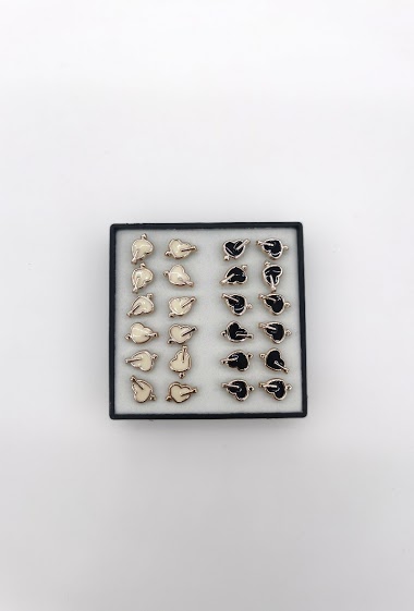 Großhändler M&P Accessoires - Piercing earrings box of 12
