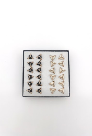 Grossiste M&P Accessoires - Boucles d'oreilles piercing boîte de 12