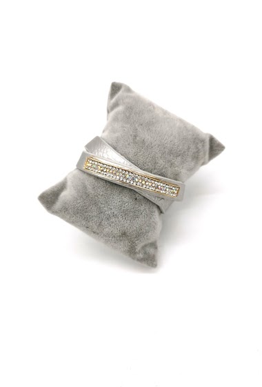 Grossiste M&P Accessoires - Bracelet double tour simili cuir strass