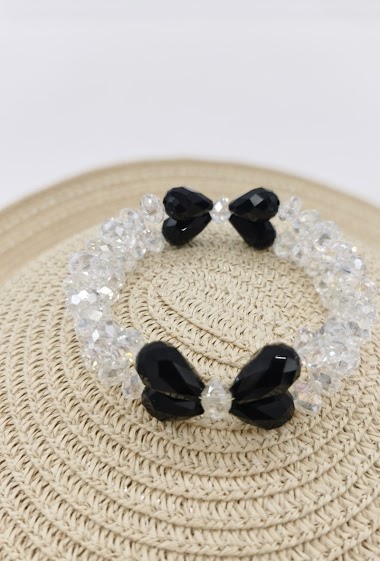 Großhändler M&P Accessoires - Elastic crystal glass bracelet
