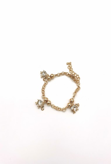 Grossiste M&P Accessoires - Bracelet avec charms éléphants