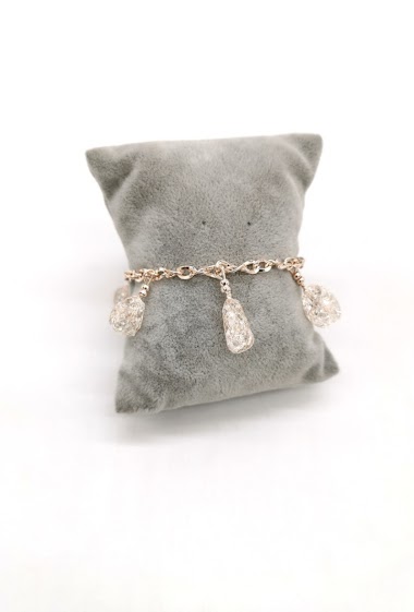 Grossiste M&P Accessoires - Bracelet en fil de cuivre et strass