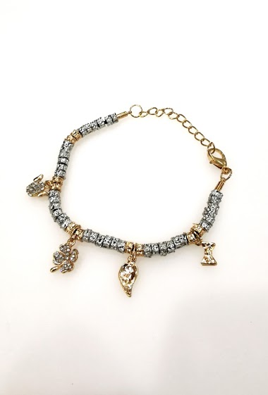 Wholesaler M&P Accessoires - Fancy metal bracelet with charms
