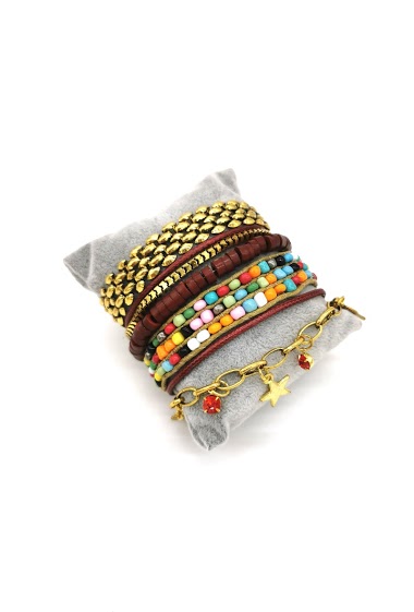 Grossiste M&P Accessoires - Bracelet ethnique manchette
