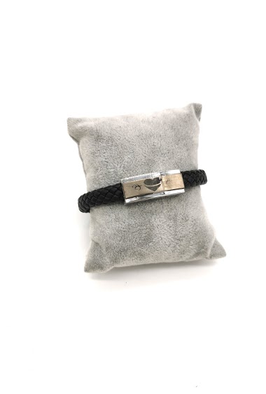 Grossiste M&P Accessoires - Bracelet faux cuir effet tressé