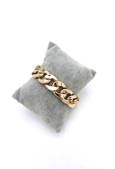 Grossiste M&P Accessoires - Bracelet chaîne grosse maille en métal fantaisie