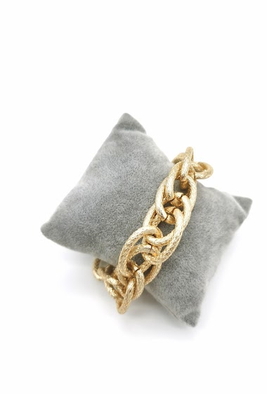 Großhändler M&P Accessoires - Chunky mesh bracelet in fancy metal