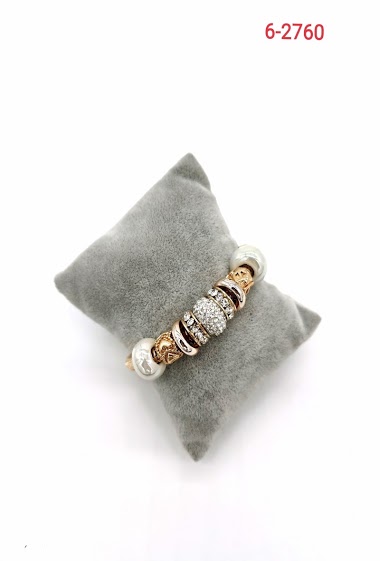 Grossiste M&P Accessoires - Bracelet maille serpent avec charms