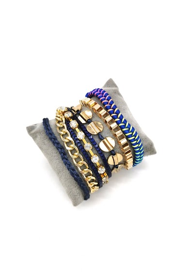 Grossiste M&P Accessoires - Bracelet manchette multi chaînes