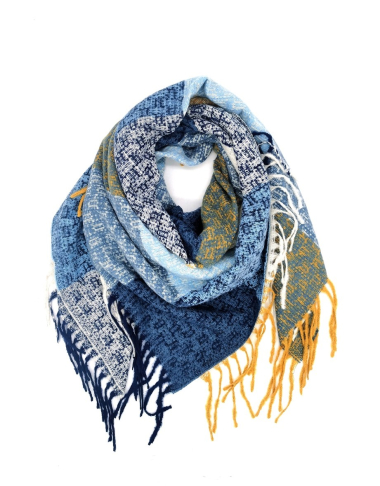 Wholesaler M&P Accessoires - Winter multicolored plaid stole scarf 135*135 cm