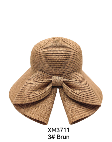 Wholesaler M&P Accessoires - Bohemian straw hat bow knot