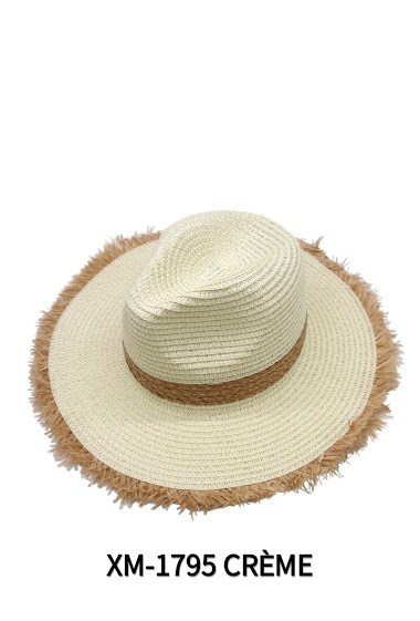 Mayoristas M&P Accessoires - Sombrero de paja con cinta trenzada efecto crudo