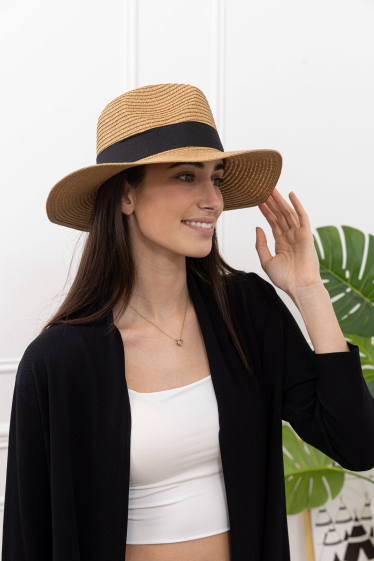 Großhändler M&P Accessoires - Faux straw panama hat for men and women