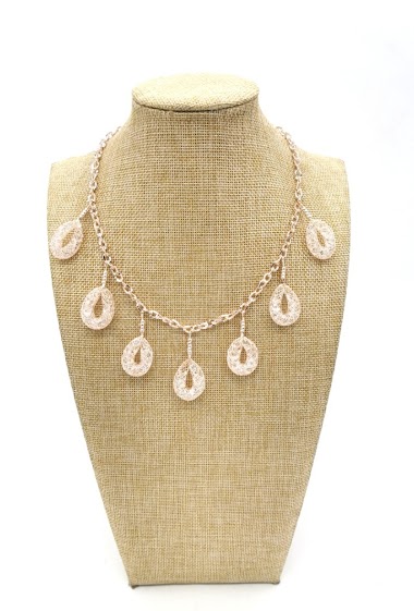 Wholesaler M&P Accessoires - Necklace in copper wire and rhinestones