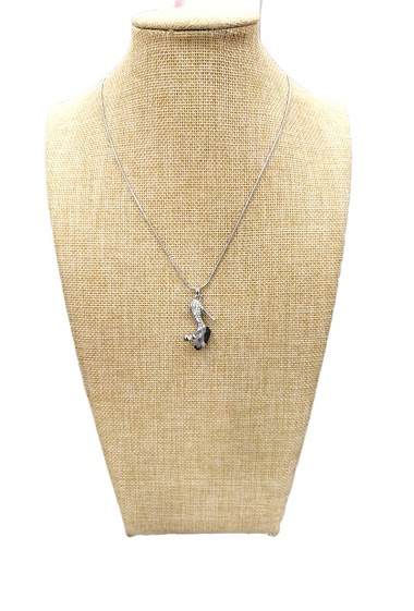 Großhändler M&P Accessoires - Fancy metal necklace with heel shoe pendant