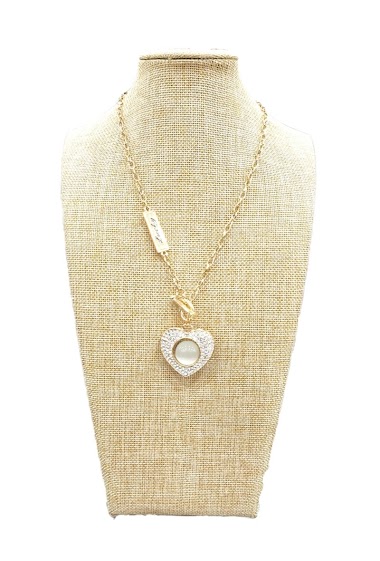 Wholesaler M&P Accessoires - Heart pendant mesh necklace
