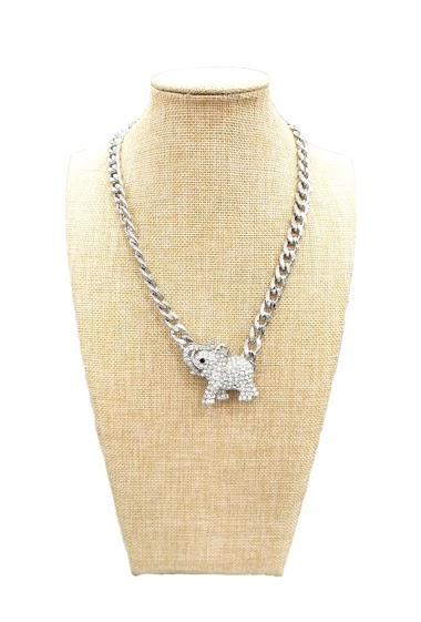 Wholesaler M&P Accessoires - Elephant pendant mesh necklace