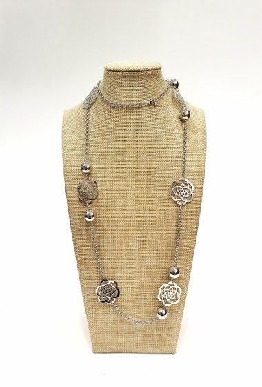 Wholesaler M&P Accessoires - Fancy metal long necklace