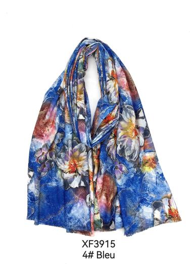 Wholesaler M&P Accessoires - Soft flower print scarf with gilding