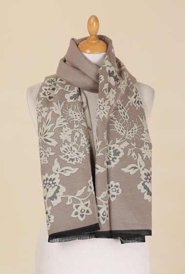 Großhändler M&P Accessoires - Weicher Schal mit Blumenmuster