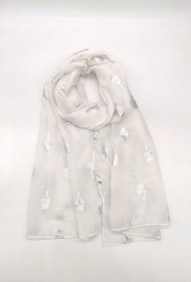 Wholesaler M&P Accessoires - Silver or gold printed scarf with dreamcatcher pattern