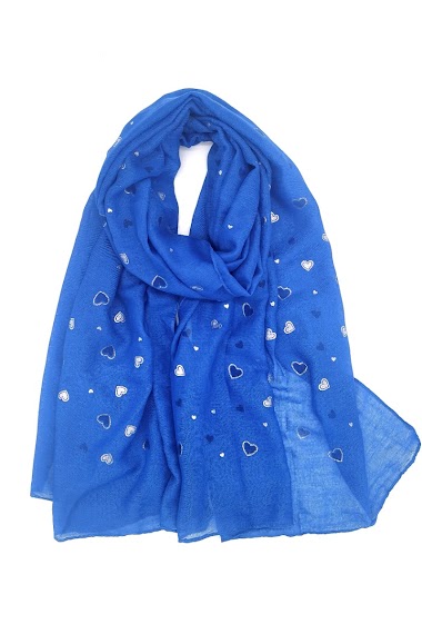 Wholesaler M&P Accessoires - Shiny print scarf with heart pattern