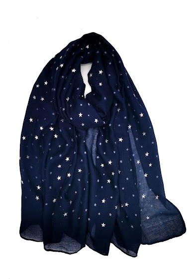 Grossiste M&P Accessoires - Foulard imprimé brillant motif étoile