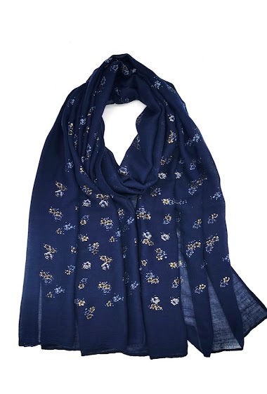Großhändler M&P Accessoires - Schal mit glänzendem Aufdruck und Blumenmuster