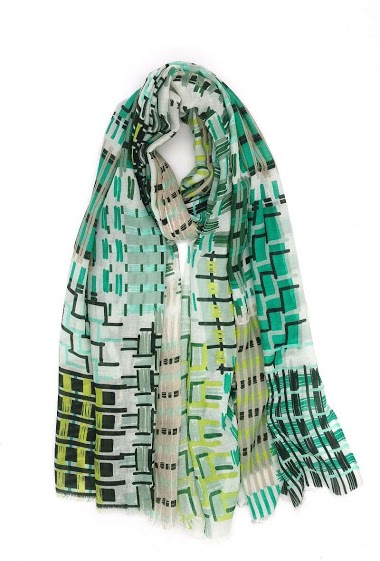 Großhändler M&P Accessoires - Multicolor print scarf