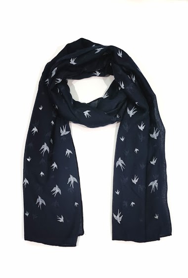 Großhändler M&P Accessoires - Scarf printed pattern swallow