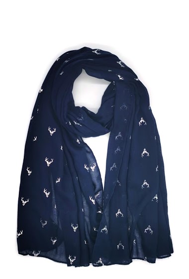 Wholesaler M&P Accessoires - Scarf printed with deers pattern