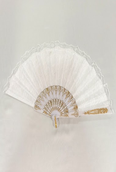 Wholesaler M&P Accessoires - Plastic and lace fabric fan